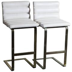 1970s Milo Baughman Bar Stools