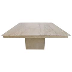 Italian Travertine Coffee Table, 1970s