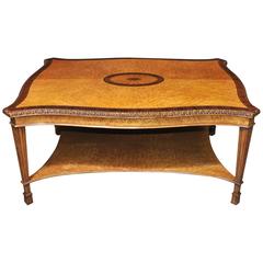 Regency Style Satinwood Coffee Table Inlay Oggee Tables