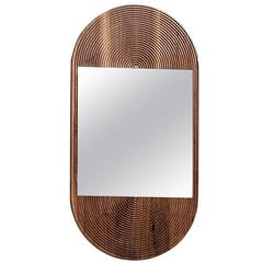 June Mirror, Small in Carved Walnut and Hand-Cut Mirror 3