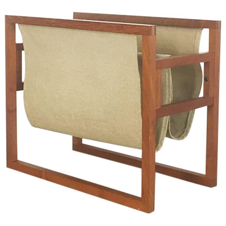Sika Racks Danish Teak Magazine Rack by Kai Kristiansen for Sika Mobler, 1960s at ...