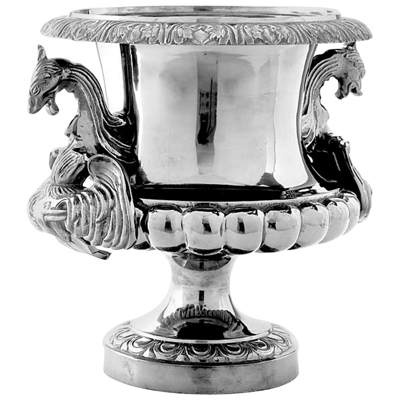 Victoria Vase in Antique Silver Plated Finish at 1stDibs