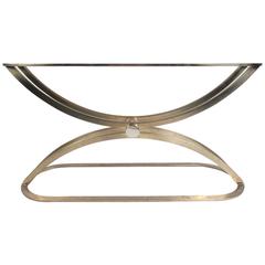 Mid-Century Modern Sculptural Brass Console Table 5