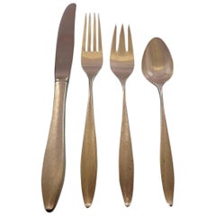RSVP by Towle Sterling Silver Flatware Set for 12 Service, Mid-Century Modern