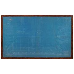 Vintage Architectural Blueprint for a Hall Ideal Hydraulic Ice Dumper
