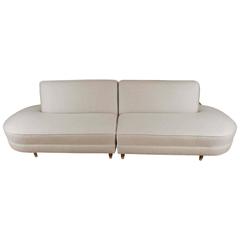 Two-Piece Curved Sofa