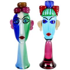 Pair of Murano Glass Sculptures