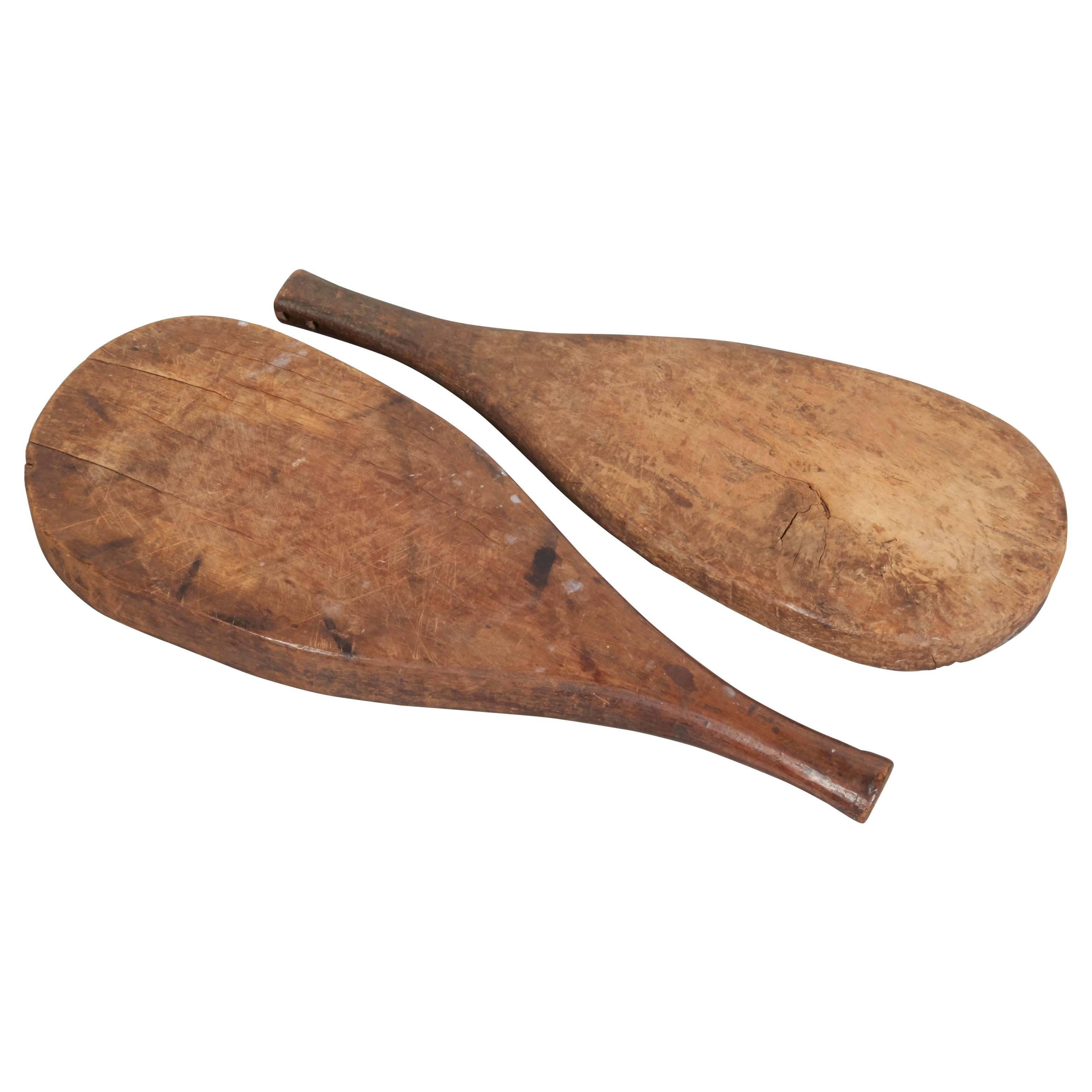 Thick Rustic Paddle Shaped Trays