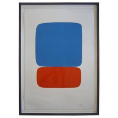 "Blue & Orange" Lithograph by Ellsworth Kelly