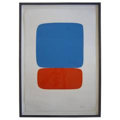 "Blue & Orange" Lithograph by Ellsworth Kelly 12