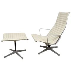 Eames Herman Miller Aluminium Group Lounge Chair and Ottoman
