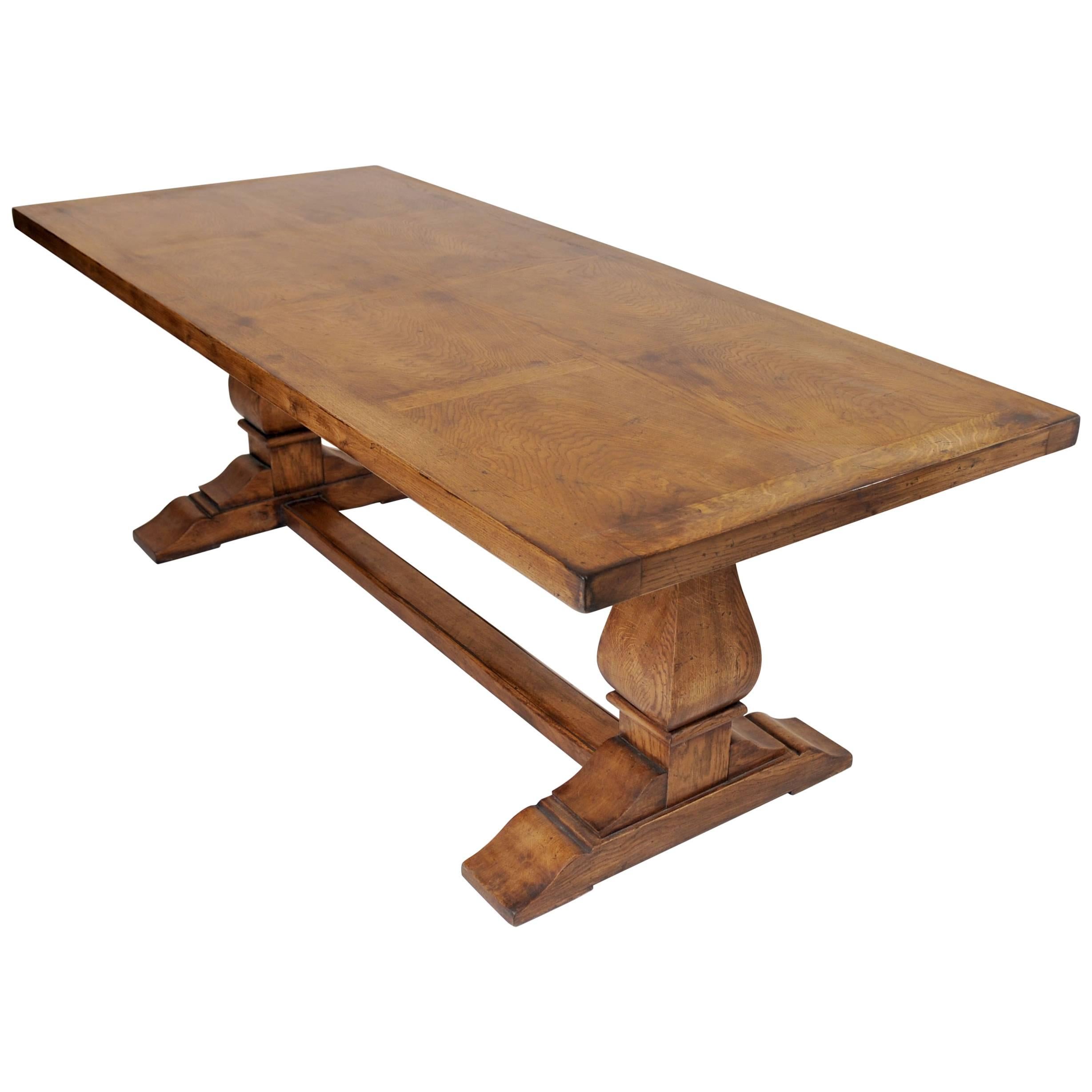 English Farmhouse Oak Refectory Table Trestle Tables For Sale