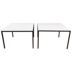 Pair of Very Early Florence Knoll T-Angle Side Tables