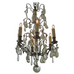 French 19th Century Small Crystal Chandelier