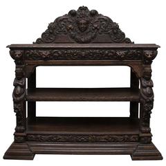 19th Century Heavily Carved European Dumb Waiter