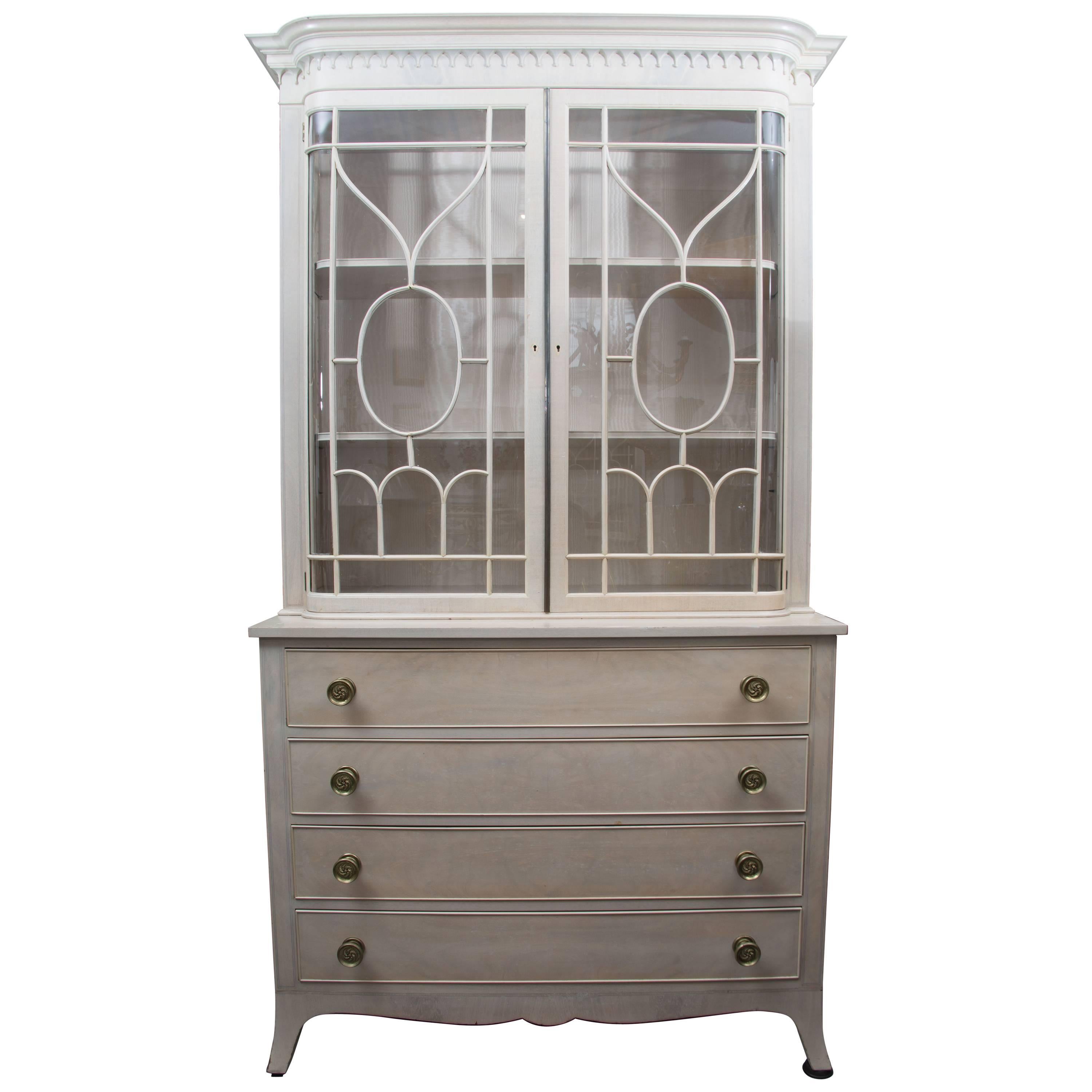 Style Bookcase Later CreamPainted at 1stDibs cream bookcase