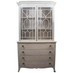 Georgian Style Bookcase Later Cream-Painted 4