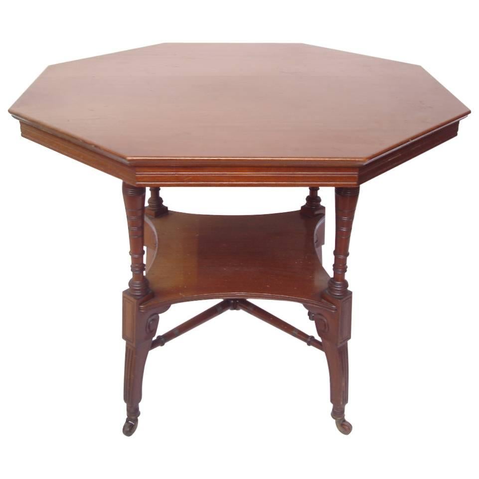 Jas Shoolbred Attri, An Aesthetic Movement Octagonal Shaped Centre Table For Sale