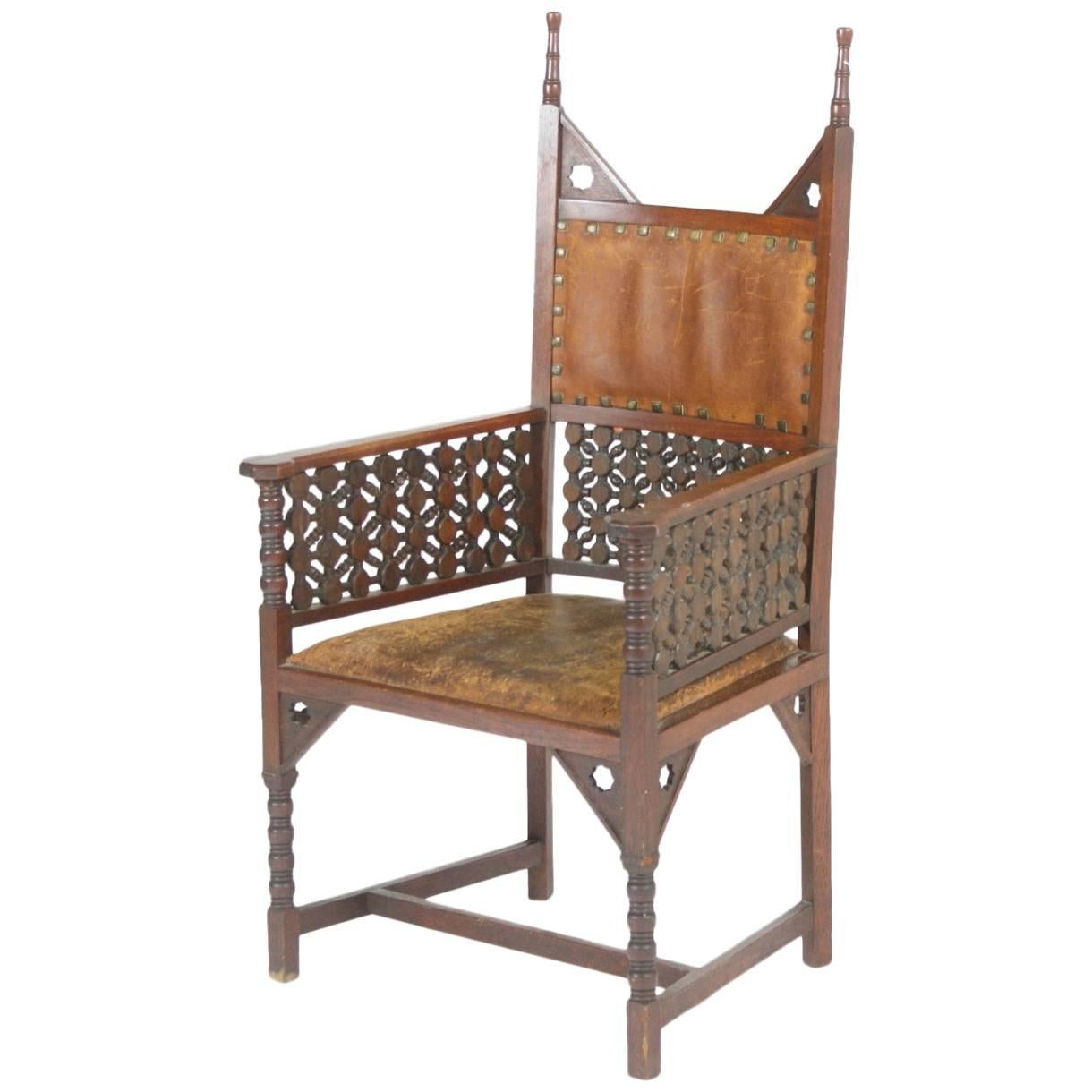 Liberty and Co. Moorish Armchair by  For Sale
