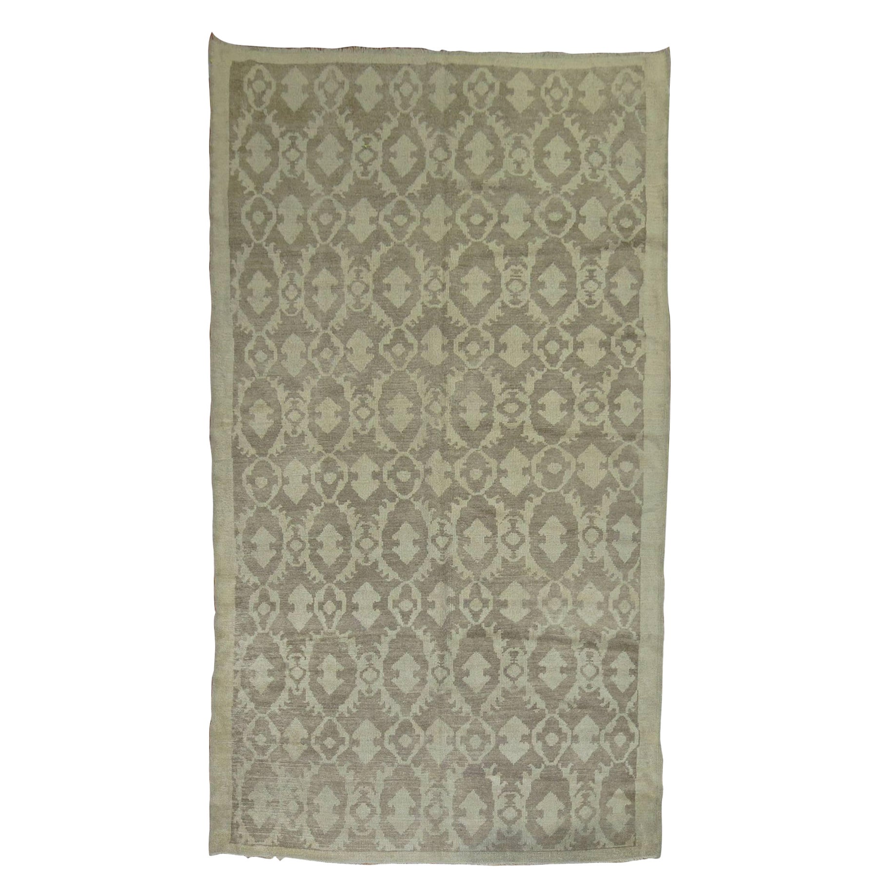 Tapis turc vintage taupe collection Zabihi en vente
