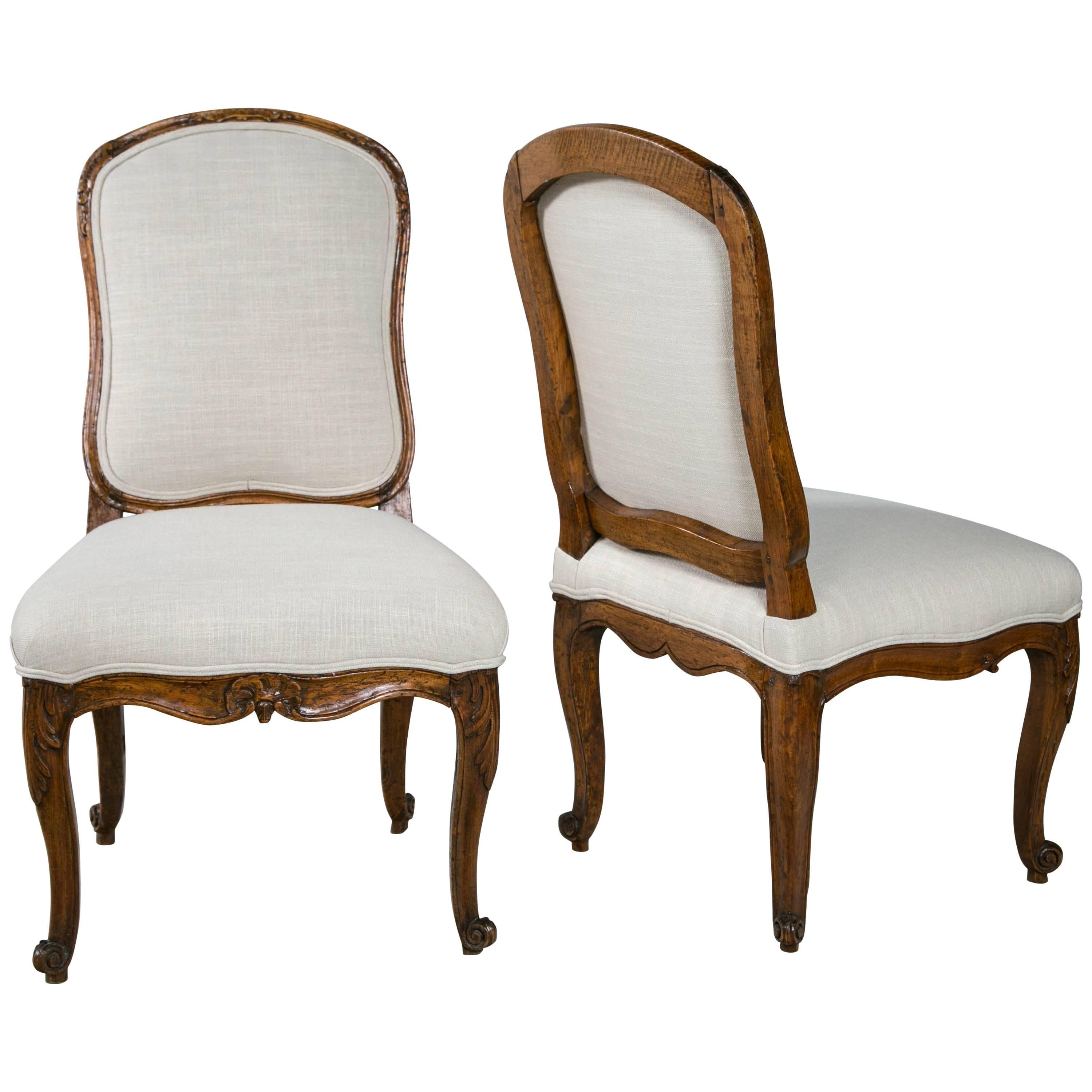 Pair of 18th Century Walnut Chairs