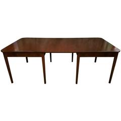 Vintage Hepplewhite Mahogany Dining or Banquet Table by Dahlgrens Cabinet Shop