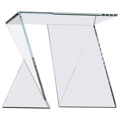 Contemporary design side table in crystal glass 4