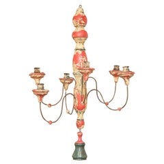 18th Century Hand-Carved and Hand-Painted Tuscan Chandelier