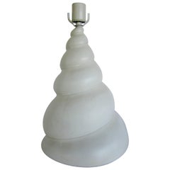 Plaster Lamp in Shape of a Swirl