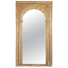 Large French Parcel Gilt Floor Mirror
