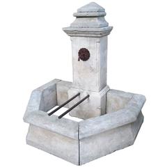 Carved Limestone Wall Fountain from France 5
