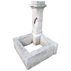 Carved Limestone Corner Fountain from France 11
