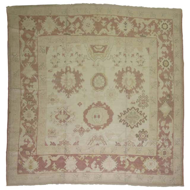 Antique Turkish Square Oushak Rug For Sale at 1stDibs | square turkish ...