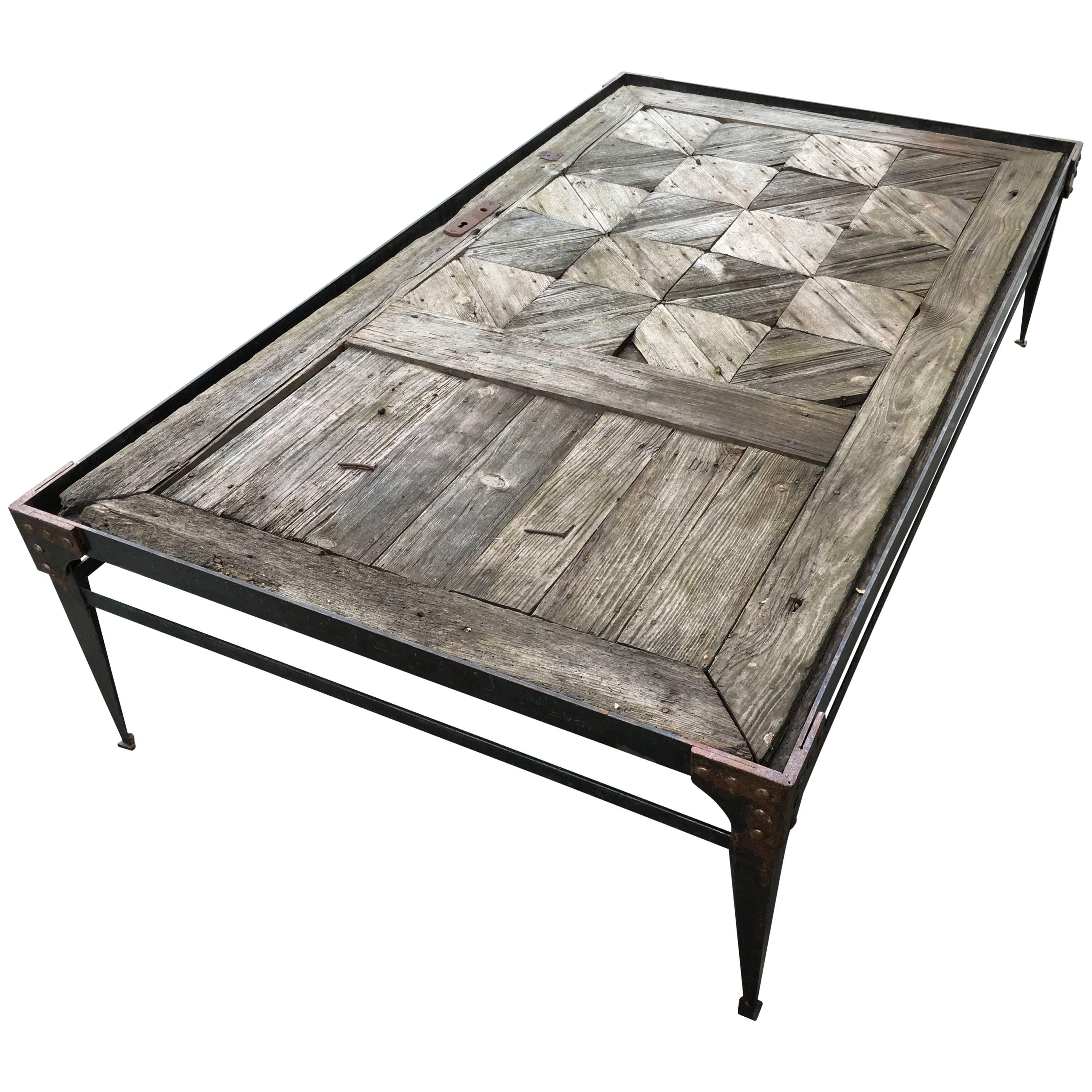 18th Century Cathedral Door Coffee Table For Sale