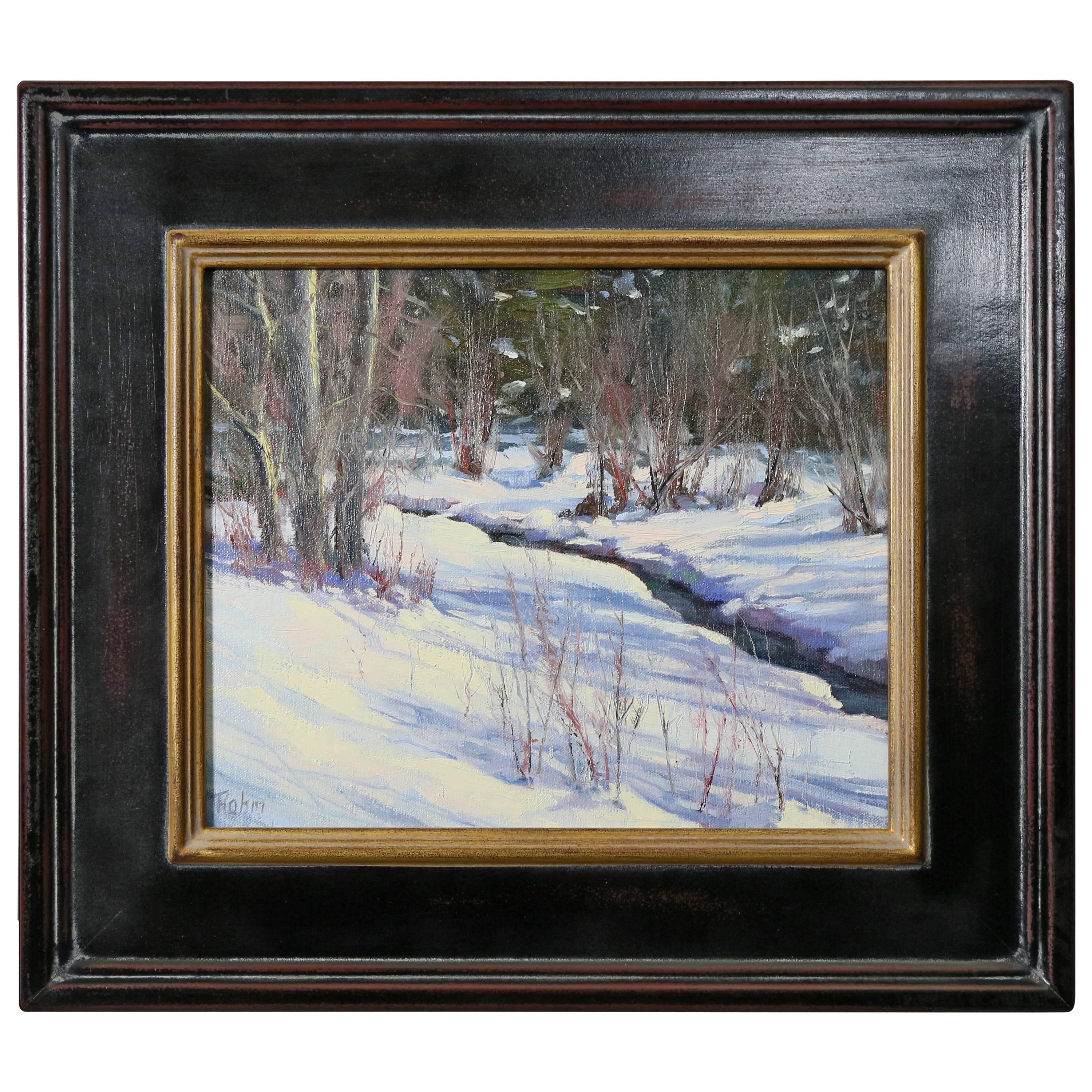 "Winter Water Break" Oil Painting by Bob Rohm at 1stDibs