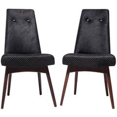 Pair of Vintage Pearsall Chairs with Hair on Hide 11