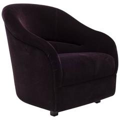 Vintage Ward Bennett Lounge Chair in Eggplant Mohair 12