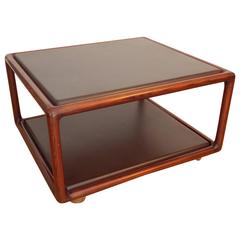 Ward Bennett Leather Top Occasional Table, 1980s 8