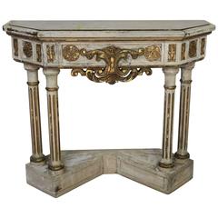 Italian Neoclassical Style Console with Gold Mirrored Top 10