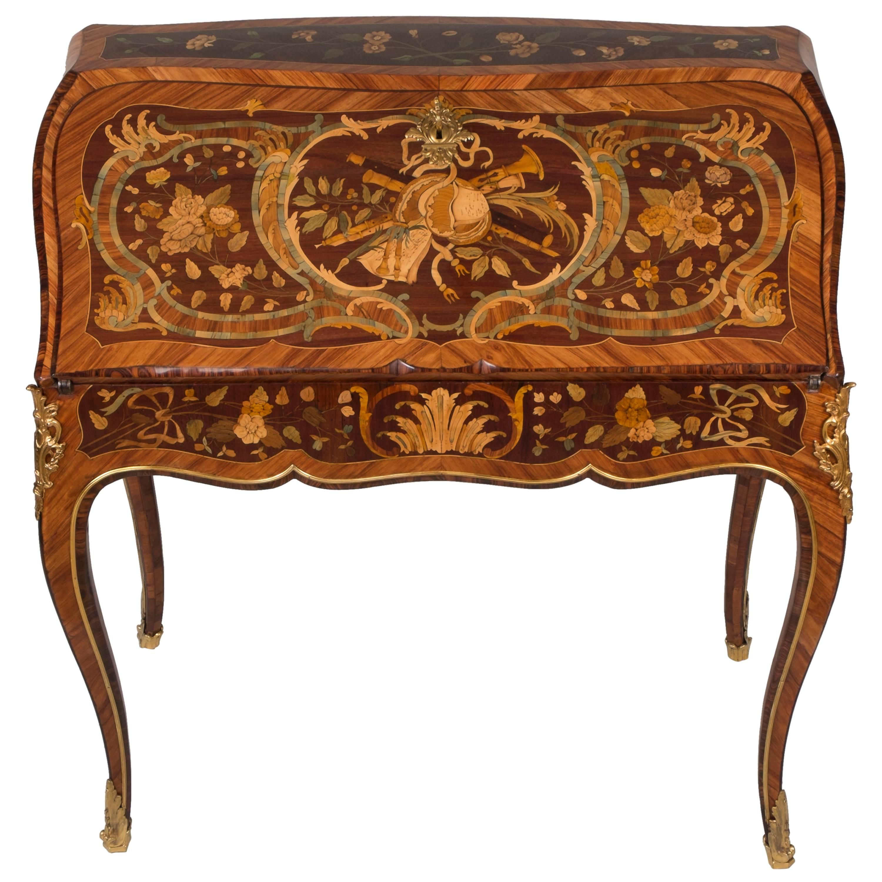 Louis XV "Dos D'ane" Desk Stamped by Peridiez For Sale