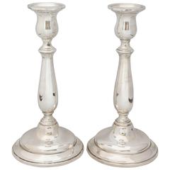 Pair of Sterling Silver Empire Style Candlesticks