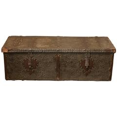 Late 16th Century Spanish Leather Trunk 2