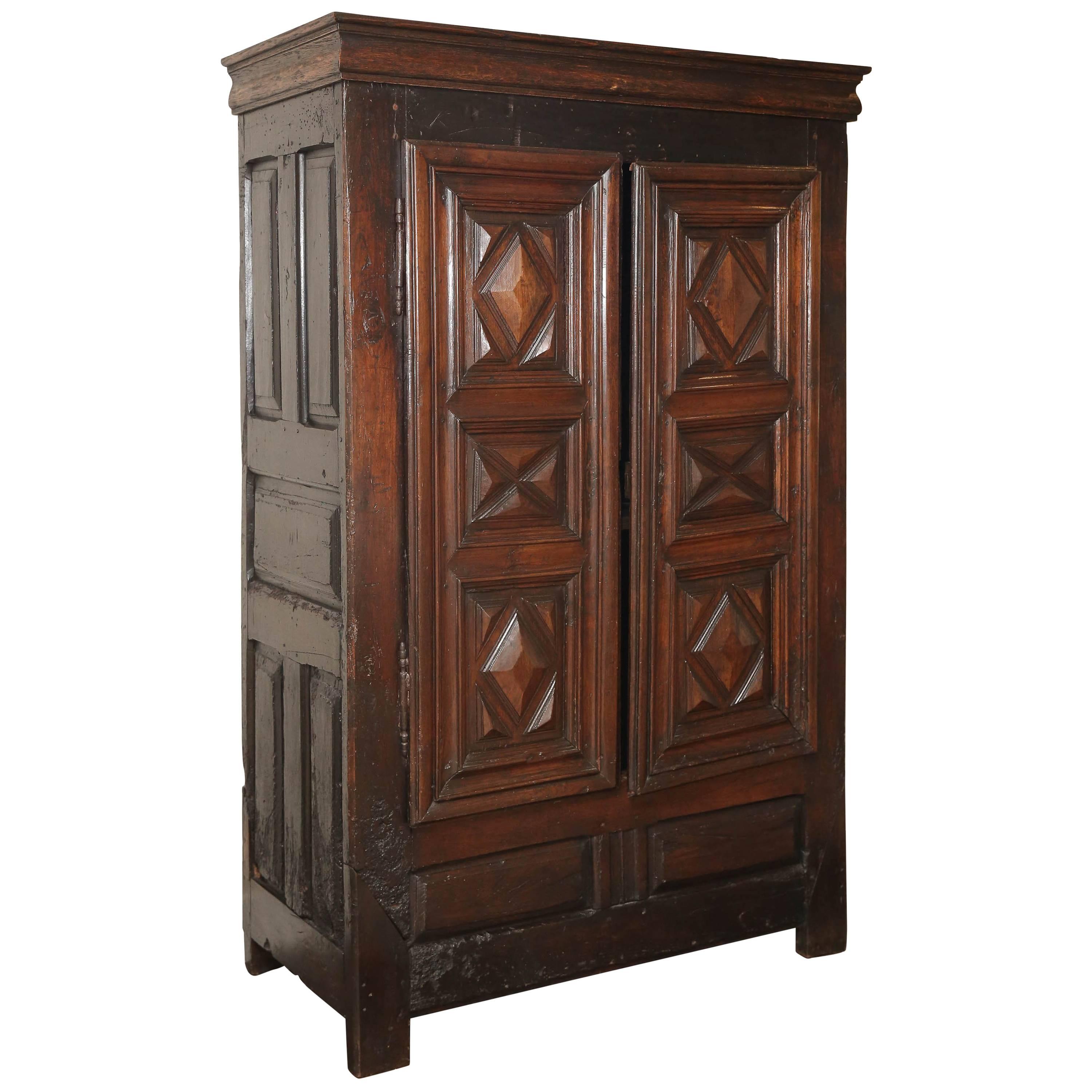 18th Century Louis XIII Walnut Cabinet or Armoire