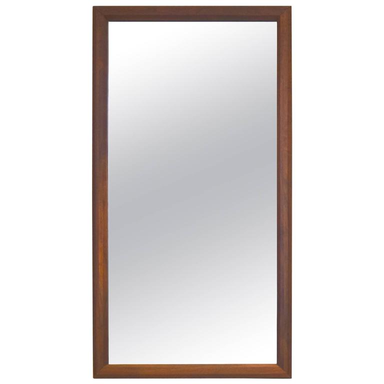 Premium Solid Walnut Framed Hall or Bedroom Mirror at 1stdibs