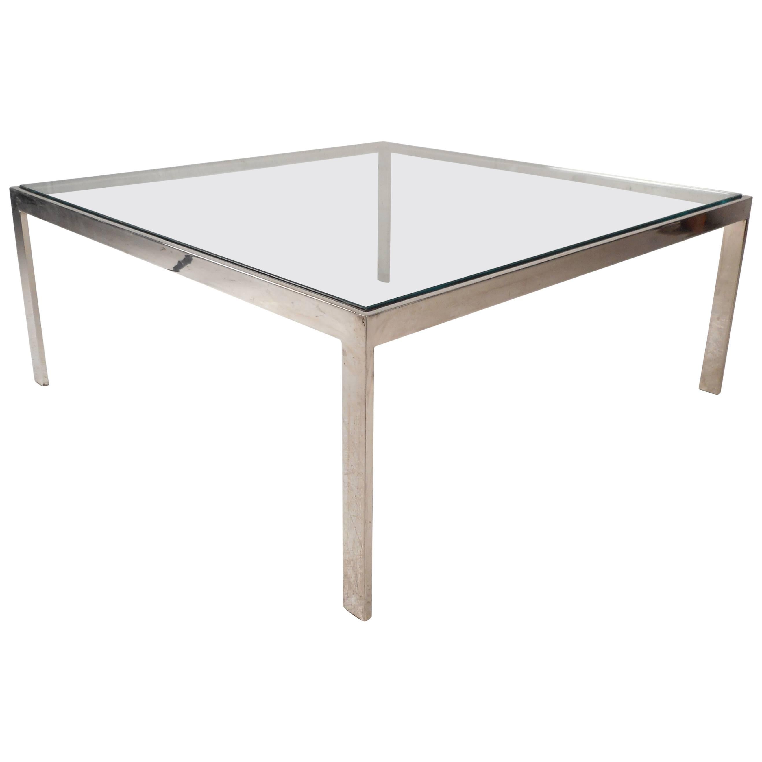 Mid-Century Modern Chrome Coffee Table For Sale