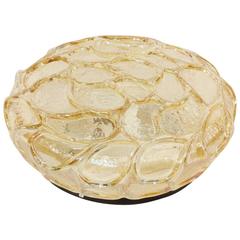 Unusual Paisley Amber Flush Mount