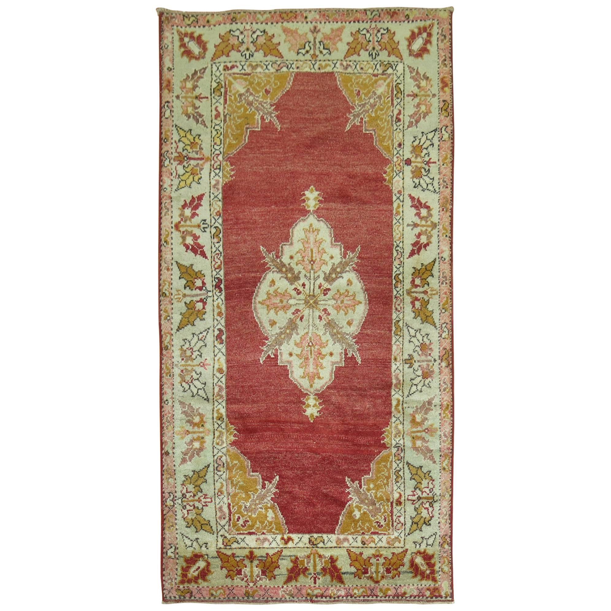 Antique Turkish Scatter Throw Rug For Sale