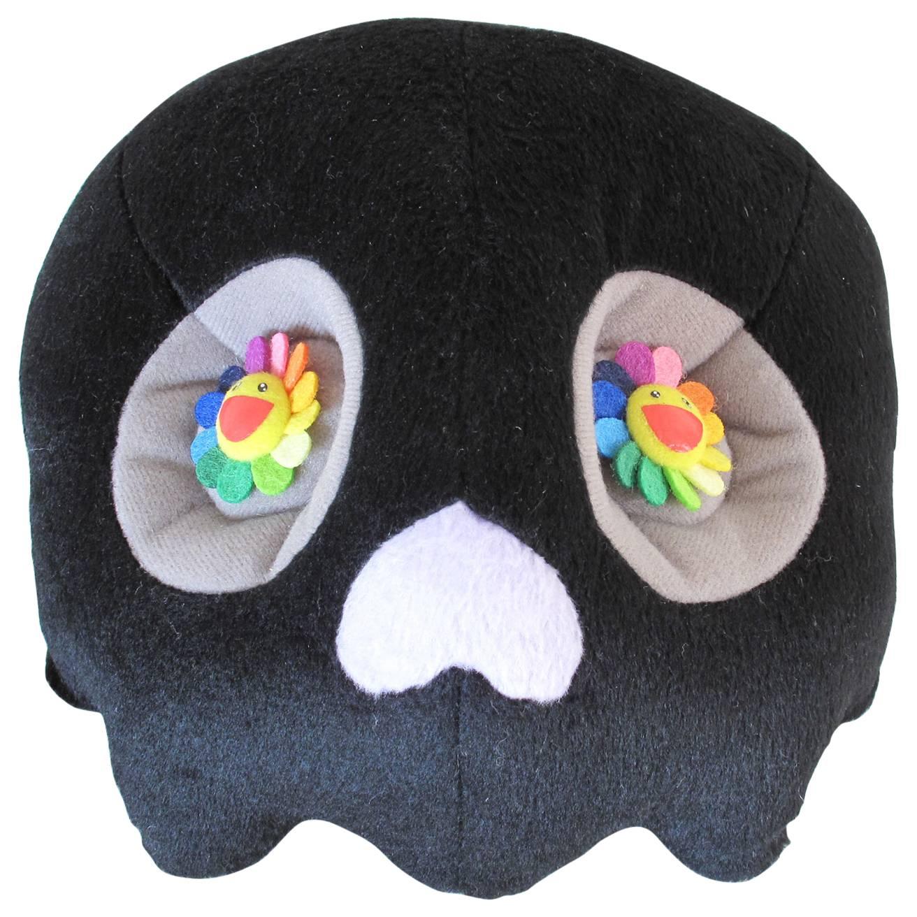 Takashi Murakami Soft Black Skull Sculpture, 2007 For Sale