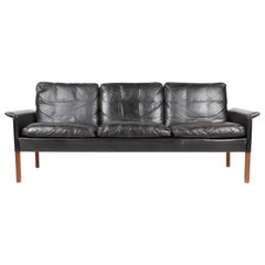 Sofa in Patinated Leather by Hans Olsen