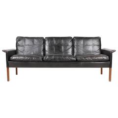Sofa in Patinated Leather by Hans Olsen 1
